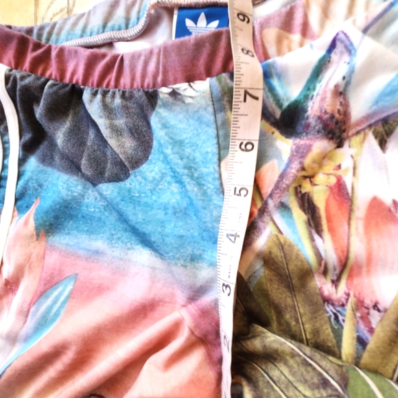 ADIDAS x Farm RIO Collectible Lotus Gorgeous Floral 3 Stripes Logo Leggings S - Picture 6 of 16